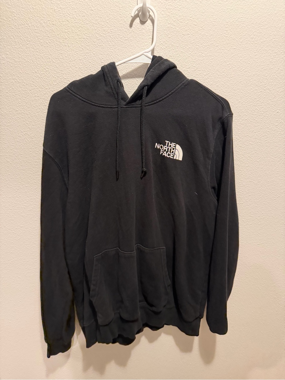 The North Face Black Hoodie with White Logo